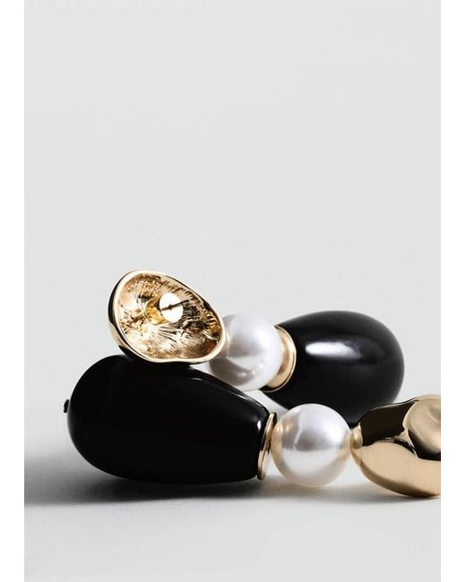 Mango Black Mixed Pendant Earrings