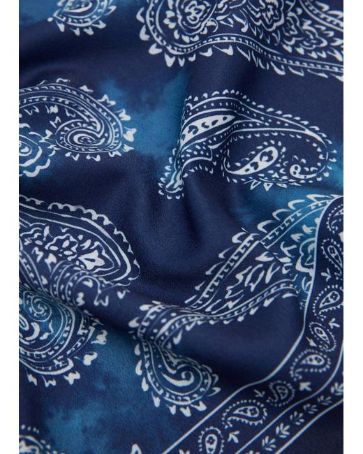 Mango Blue Triangular Paisley Bandana
