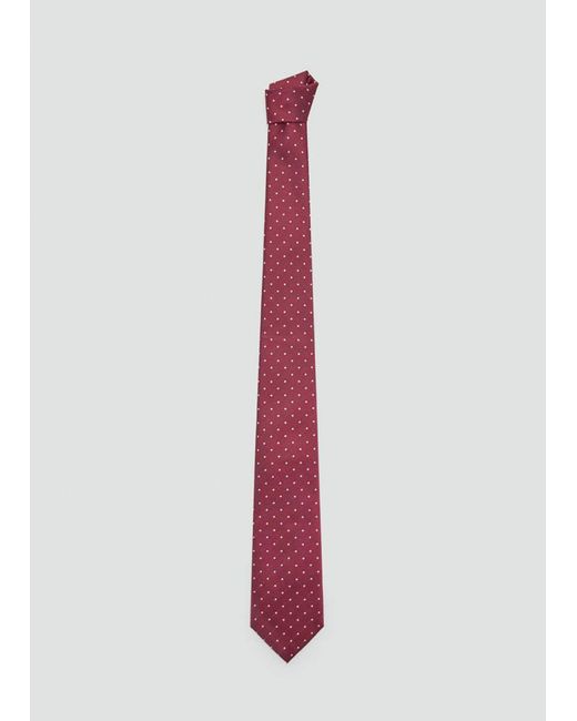 Mango Red Polka-Dot Silk Tie for men