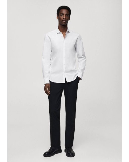 Camicia cotone Coolmax® di Mango in White da Uomo