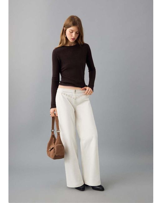 MANGO TEEN Brown Fine-Knit Sweater