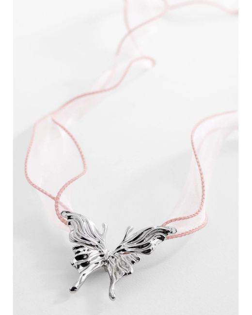 Mango Natural Butterfly Bow Necklace