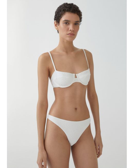 Mango White Underwired Bikini Top