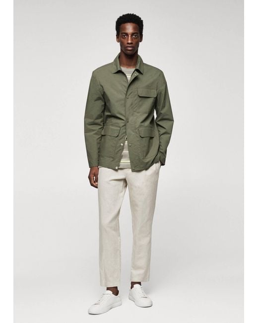 Mango top green jacket