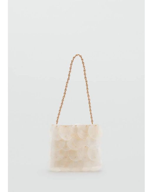 Mango Natural Shell Clutch Bag
