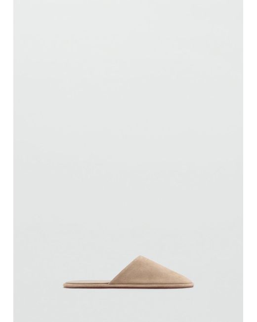 Mango Natural Suede Sling Back Shoes