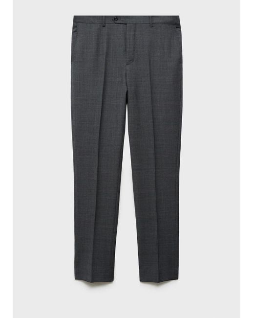 Mango Multicolor Venecia 100% Virgin Wool Prince Of Wales Check Suit Pants for men