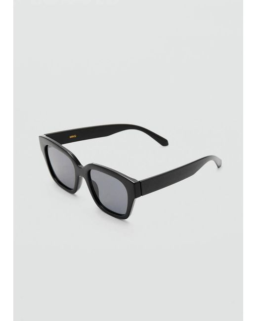 Mango Black Squared Frame Sunglasses