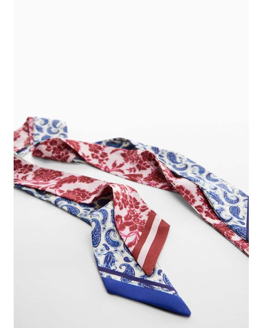 Mango Pack Of 2 Patterned Scarves in Red | Lyst UK