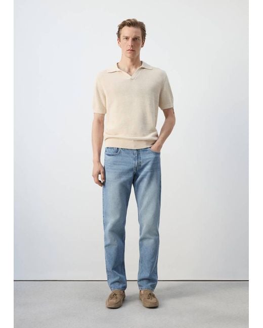 Mango Blue Bob Regular-Fit Jeans for men
