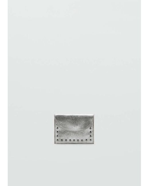 MANGO TEEN White Studded Leather Purse