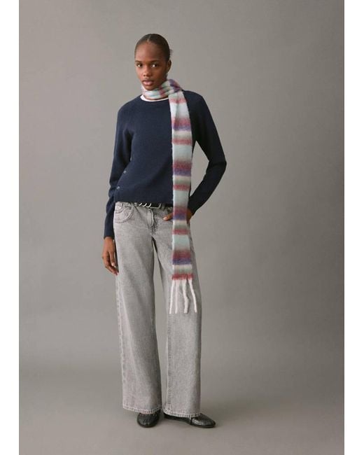 MANGO TEEN Gray Low-Waist Straight-Leg Jeans