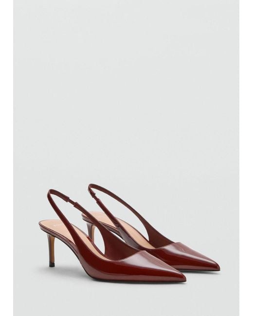 Mango Pink Patent Heeled Shoes