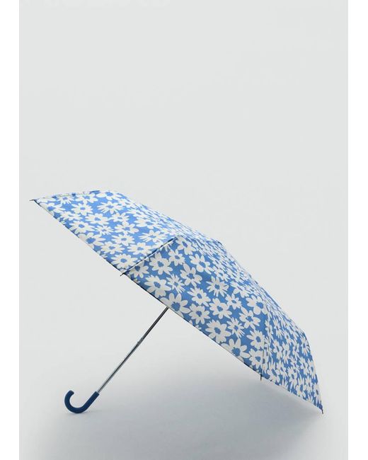 Mango Blue Flower Print Umbrella