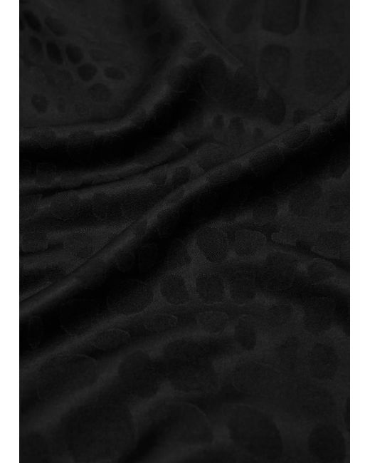Mango Black Jacquard Scarf
