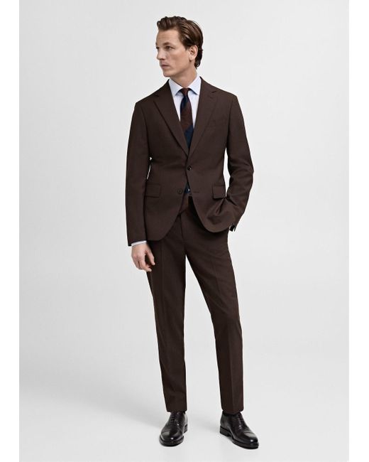 Mango Multicolor Turin 100% Wool Suit Pants for men
