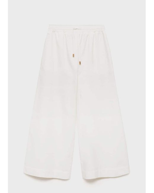 Mango Red Culotte Trousers With Pockets