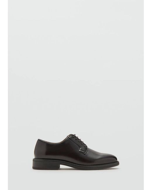 Mango Black Blucher Suit Shoes for men