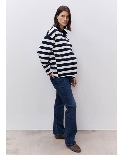 Mango Blue Maternity Flared Jeans