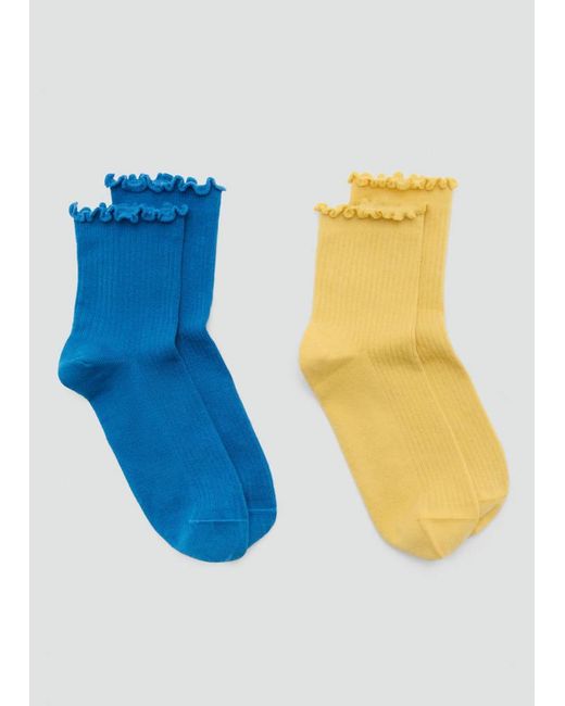 Mango Blue 2-Pack Cotton Socks