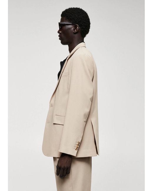 Beige store blazer mango