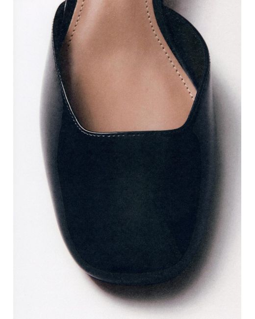 Mango Blue Patent Heeled Shoes