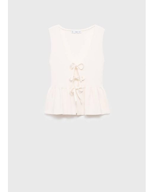 Mango Blue Bows Knit Top