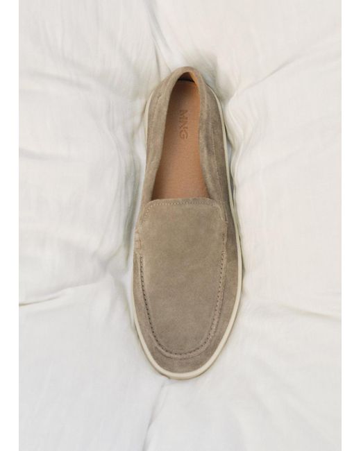 Mango Natural Split Leather Shoes for men