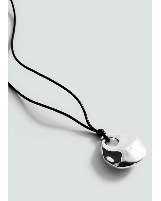 Mango Metallic Metal Pendant Necklace