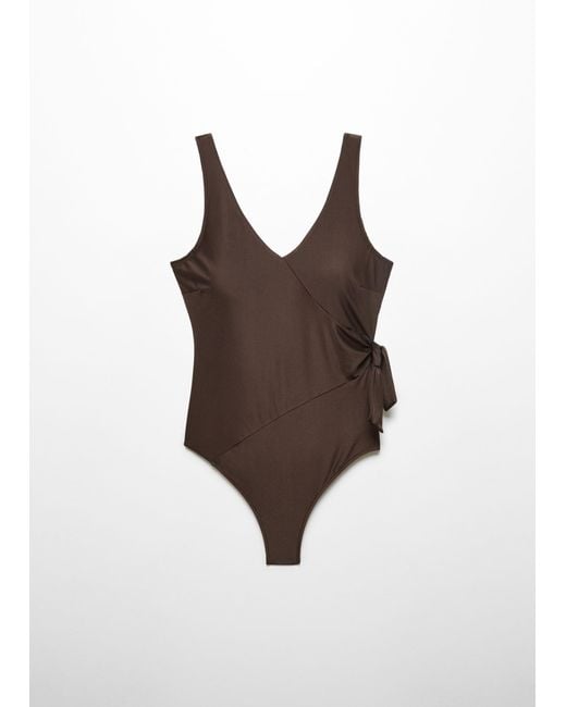 Mango Brown Side Knot Swimsuit