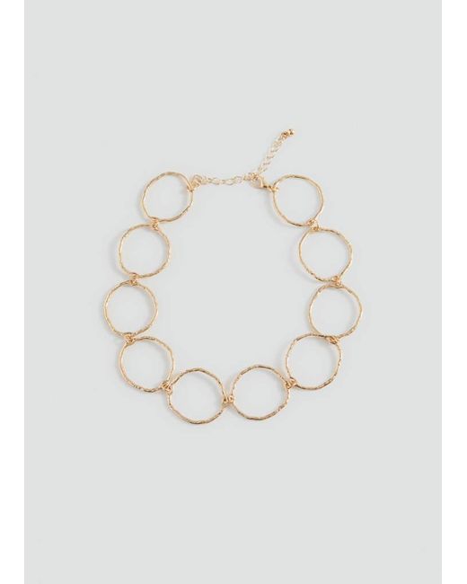 MANGO TEEN White Chain Choker Necklace