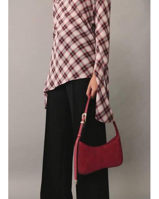 Mango Pink Textured Shoulder Bag