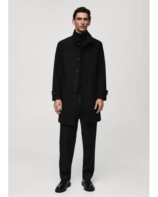Mango wool funnel neck coat hot sale