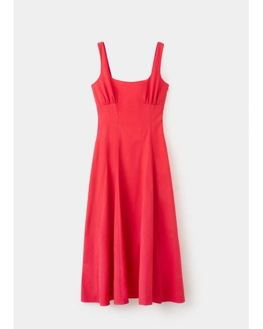 Mango A-Line Dress With Gathered Details