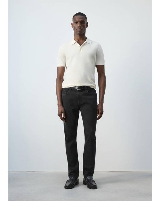 Mango White Jan Slim-Fit Jeans for men