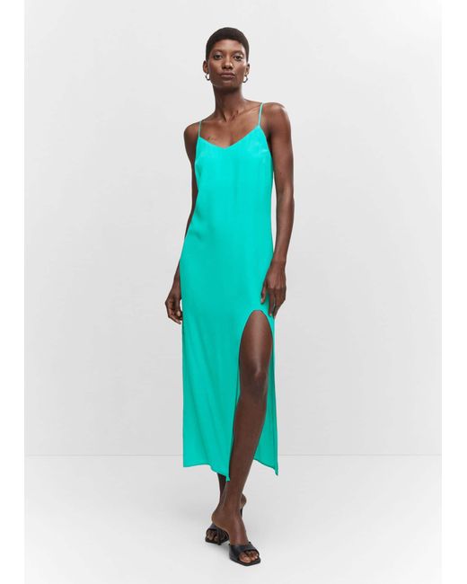 Mango blue top midi dress