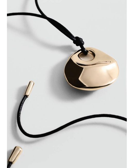 Mango White Metal Pendant Necklace