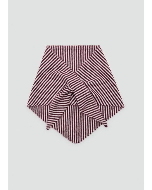 MANGO TEEN White Striped Knit Bandana
