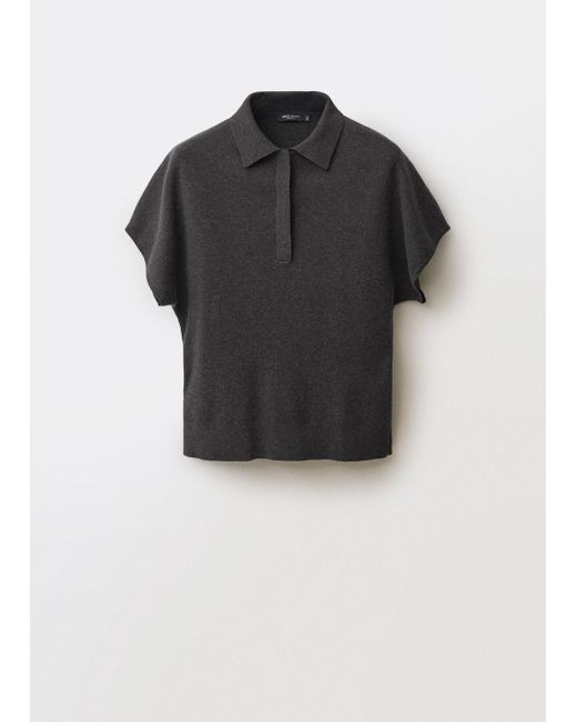 Mango Natural Wool-Blend Polo-Neck Sweater