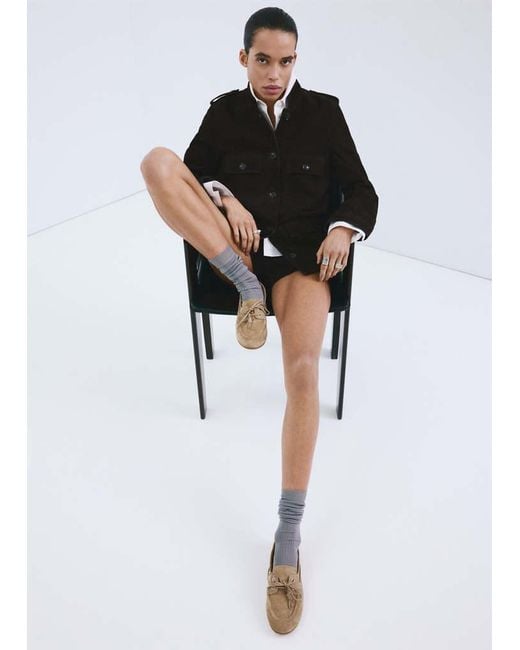 Mango Multicolor Suede Driving Shoes