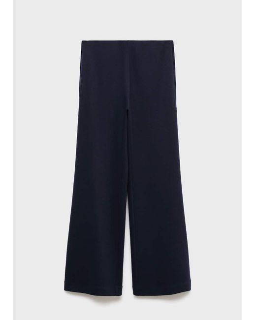Mango Blue Cotton Jogger-Style Trousers