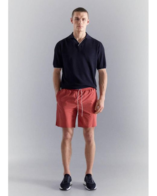 Mango Red Swimsuit With Zip Pockets for men