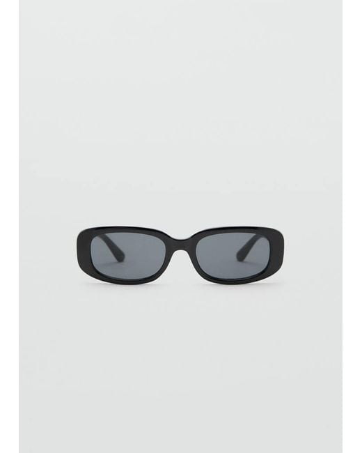 Mango Black Rectangular-Frame Sunglasses