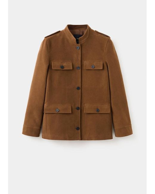 Mango Multicolor Collarless Jacket With Pockets