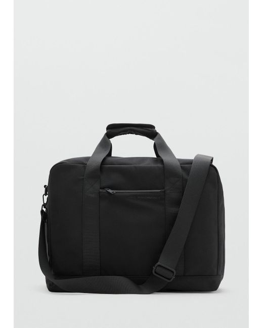 Mango Black Multi-Functional Combined Cordura Handbag for men