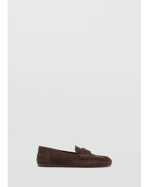 Mango Green Suede Penny Loafers