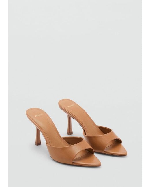 Mango Pink Pointed Heel Sandals