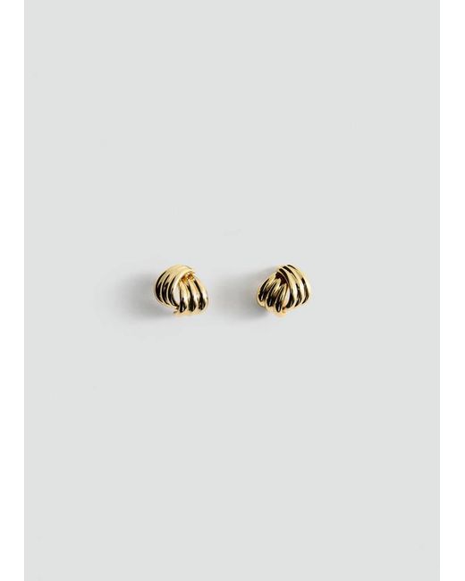 Mango Metallic Intertwined Knot Earrings
