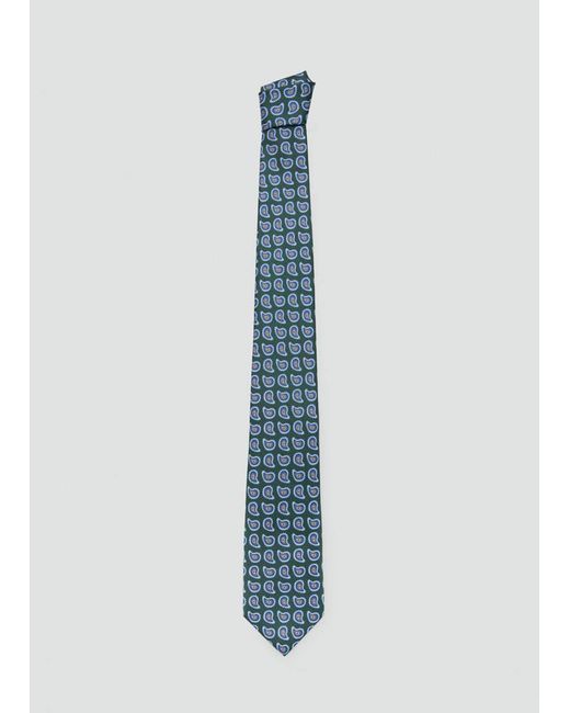 Mango Blue Printed Silk Tie for men