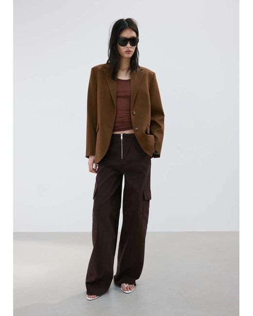 Mango Multicolor Balloon Cargo Pocket Jeans